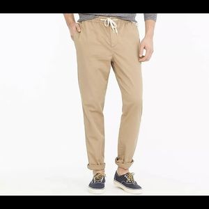 Jcrew stretch drawstring chinos